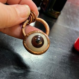 Freaky Awesome Copper Plated REAL Glass Eye Pendants.